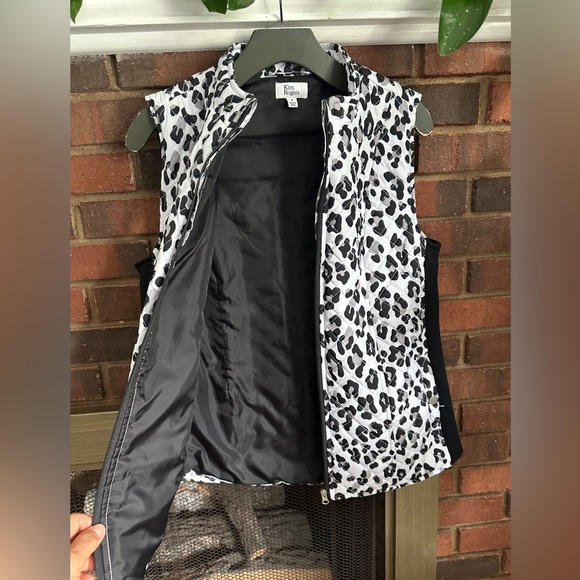 🛍️Kim Rogers black and white full zipper Vest Size Small - Picture 4 of 7
